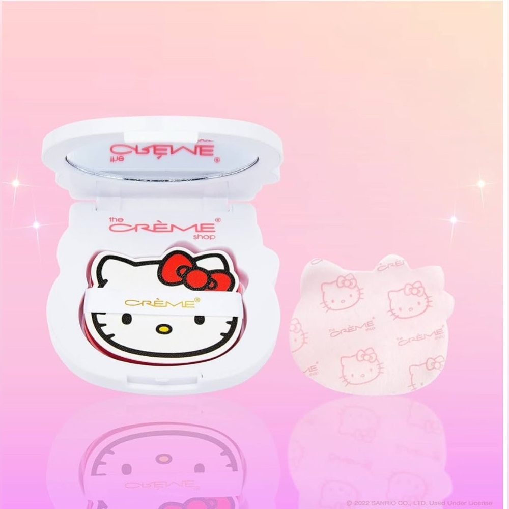 The Crème Shop Hello Kitty Mattifying Blotting Paper + Reusable Mirror Compact